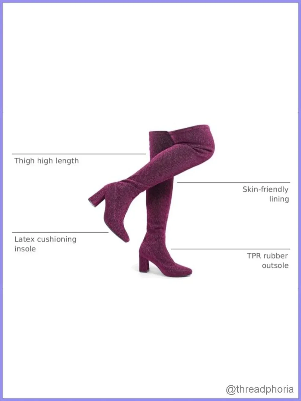 Women's Pointed Toe Chunky Heel Over The Knee Boots Shiny Party Wedding Dressy